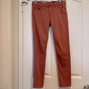 AG jeans 👖. Stevie Ankle. Slim, straight ankle fit. Unique rust color.